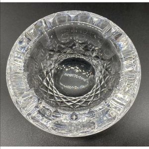 Vintage Waterford Crystal Cut Glass 3 1/2" Round Cigarette Ashtray 1960s